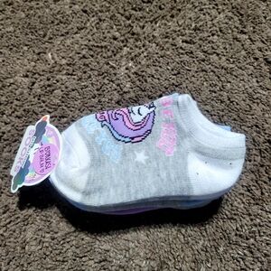 Cute Gray and White Unicorn Socks